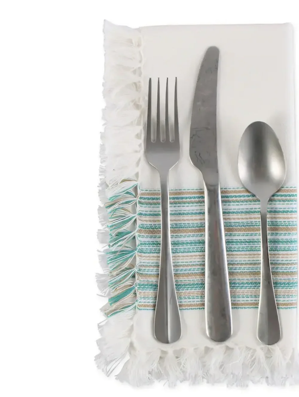 DII Design Imports Agate Blue Hacienda Striped Placemate And Napkin Set Of 6 Ea.